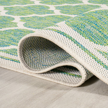 Trebol Moroccan Trellis Textured Weave Indoor/outdoor Area Rug